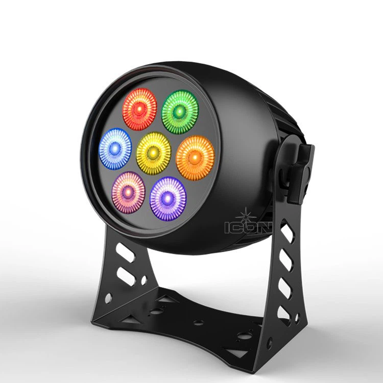 7X18W Outdoor LED PAR UV+RGBWA Stage Lighting